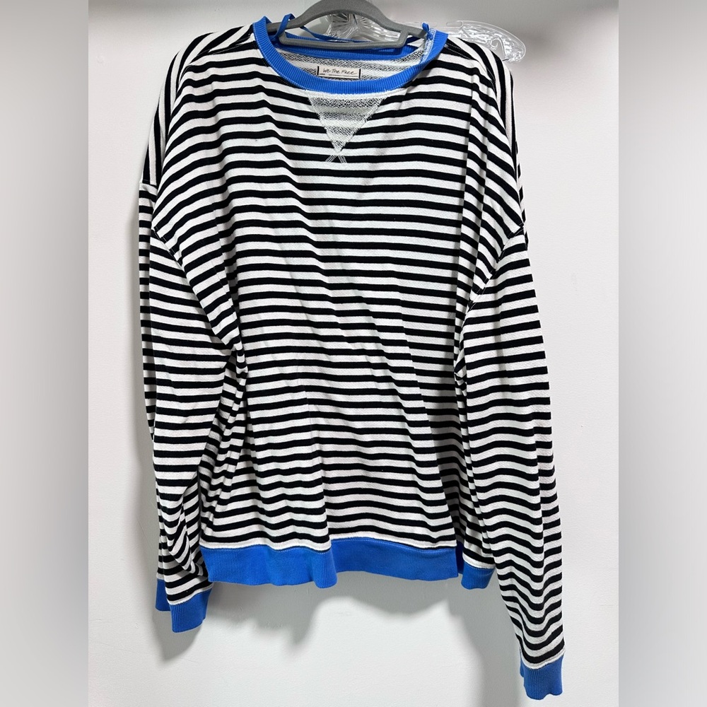 Striped sweater Free People oversized fit